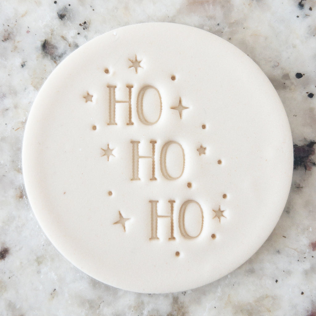 Ho Ho Ho with Stars Cookie Biscuit Stamp Christmas