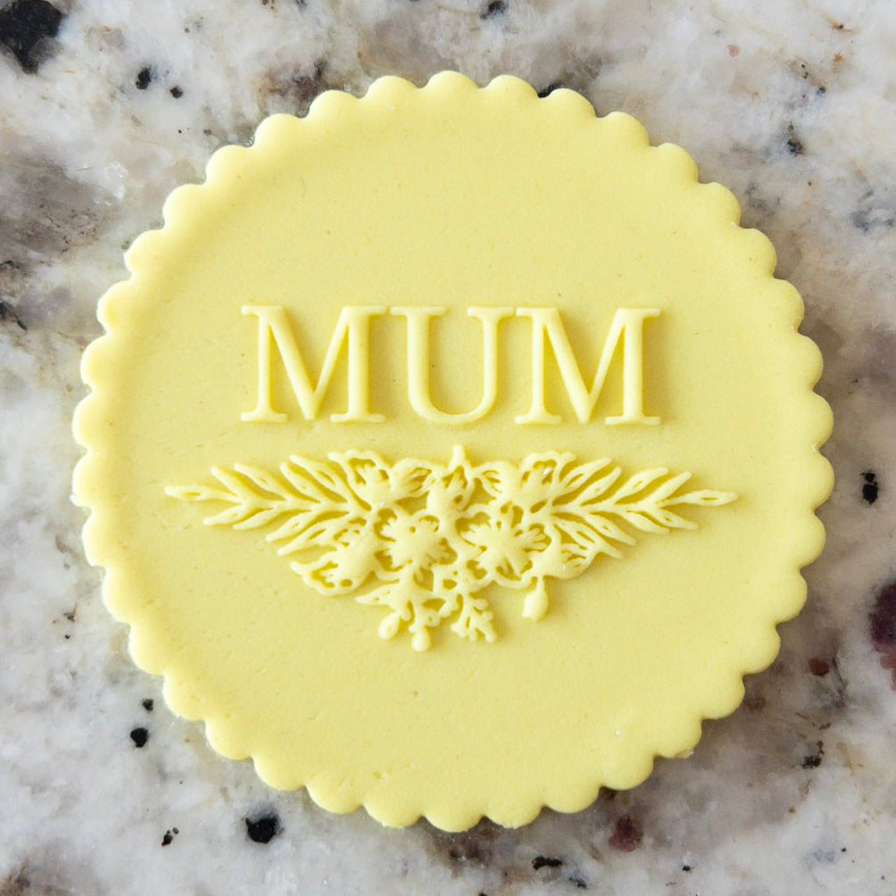 Mum Text With Floral Detail 24 POPup Embosser Cookie Biscuit Stamp    Mothers Day