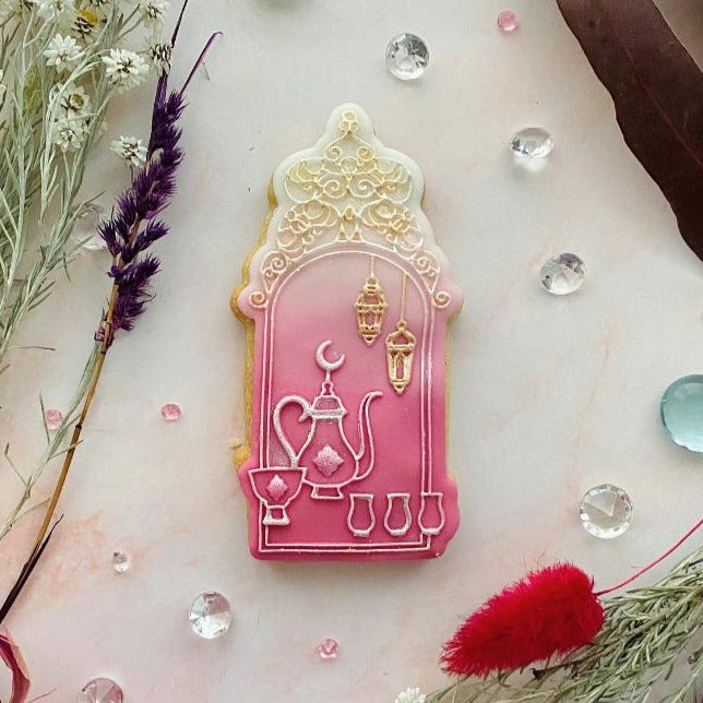Arabic Tea With Decorative Frames Biscuit Cookie Fondant POPup & Cutter Eid Ramadan