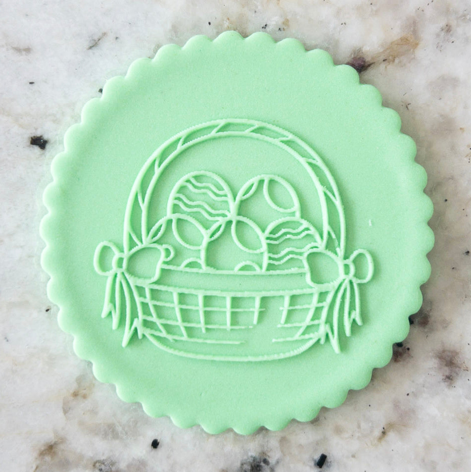Easter Basket With Eggs Biscuit Cookie POPup Embosser Stamp  Easter