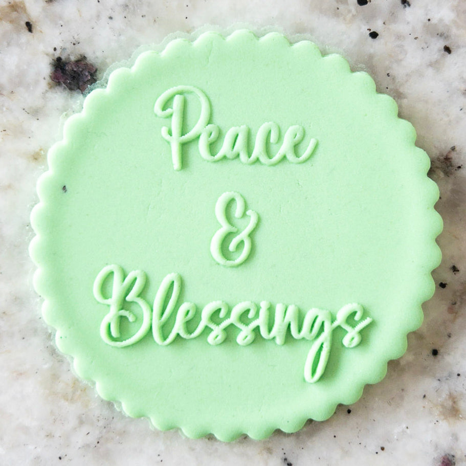 Peace And Blessings POPup Embosser Cookie Biscuit Stamp  Eid Ramadan