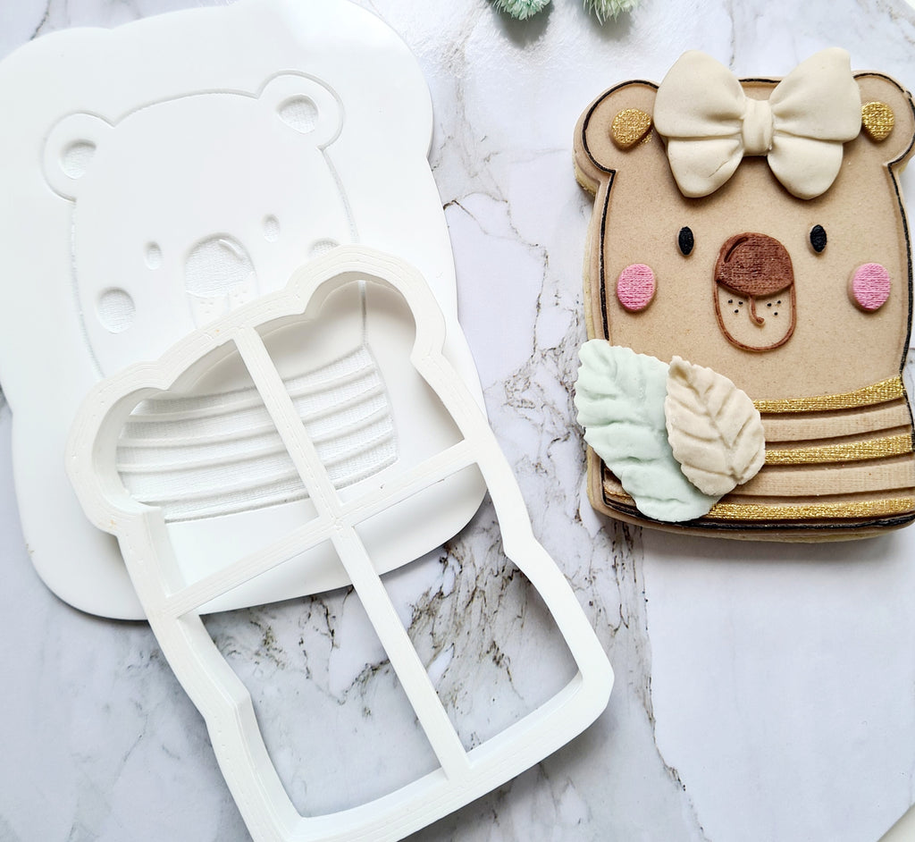 Boho Bear Cookie Biscuit POPup Stamp and Cutter