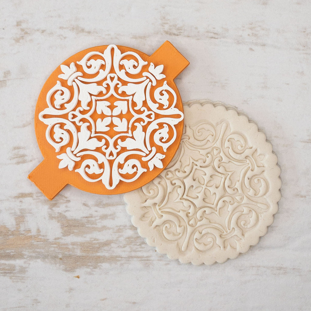 Damask Pattern Cookie Biscuit Embosser Stamp