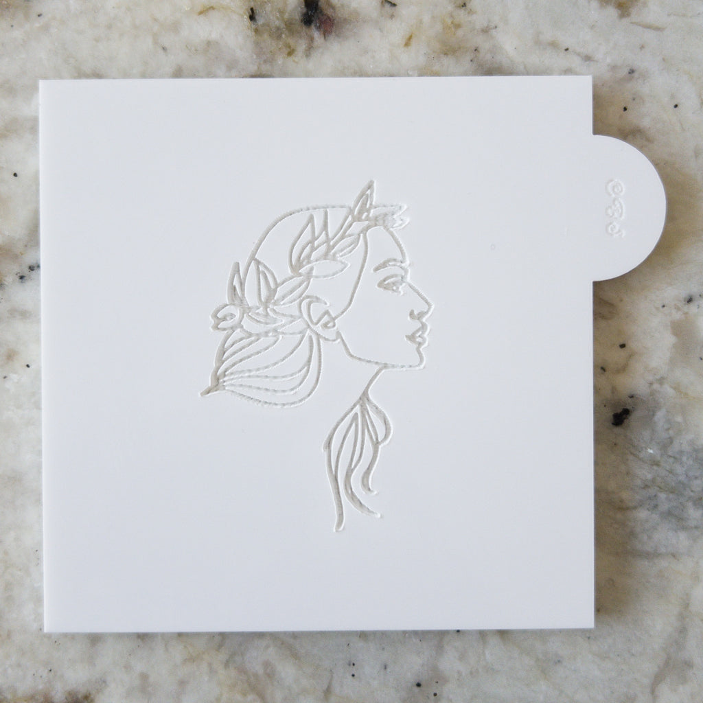 Face with Floral Headband Cookie Biscuit POPup Stamp