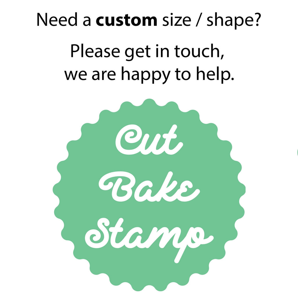 CUSTOM Name Turns One Date Biscuit Cookie POPup Embosser Stamp