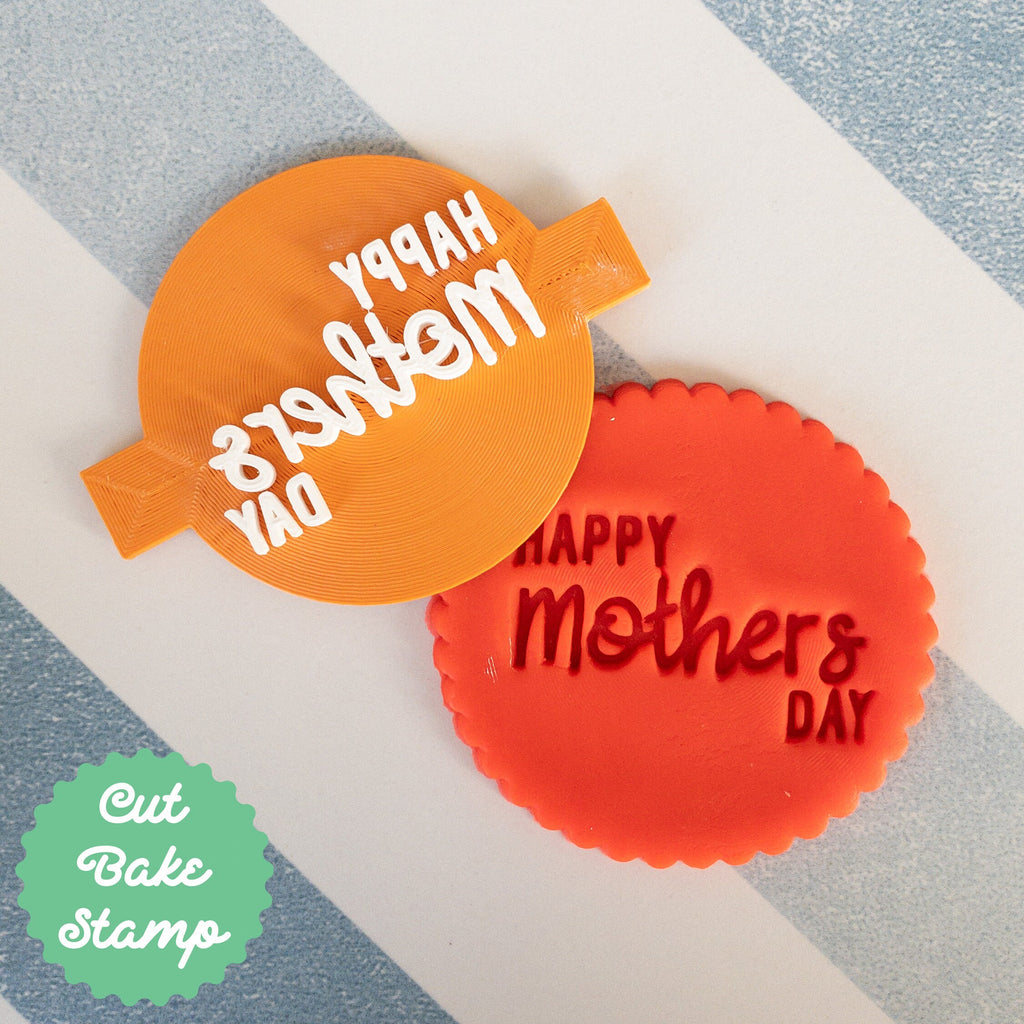 Happy Mothers Day Cookie Biscuit Embosser Stamp
