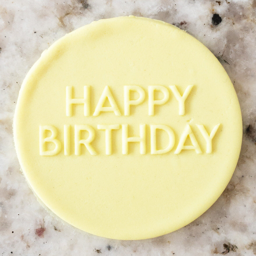 Happy Birthday 4 POPup Embosser Cookie Biscuit Stamp