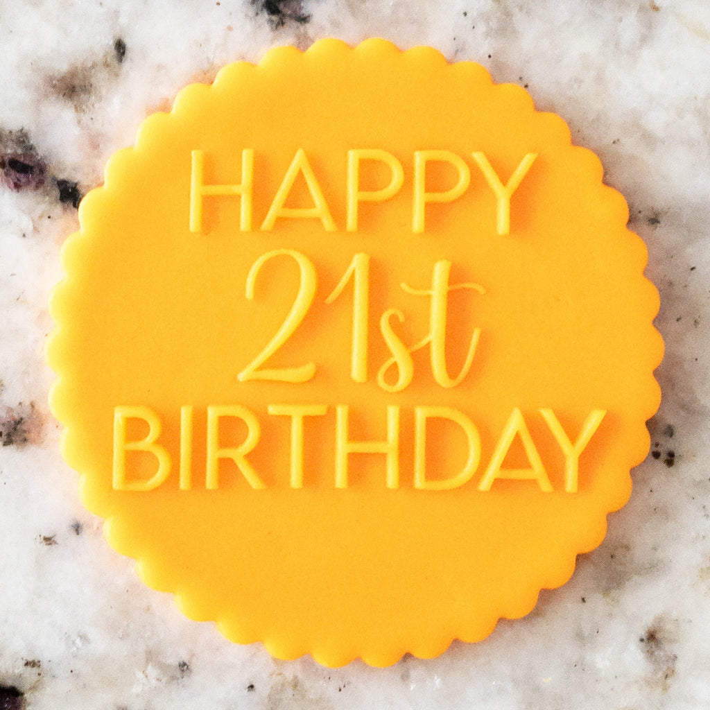 PICK YOUR YEAR Happy Birthday POPup Embosser Cookie Biscuit Stamp