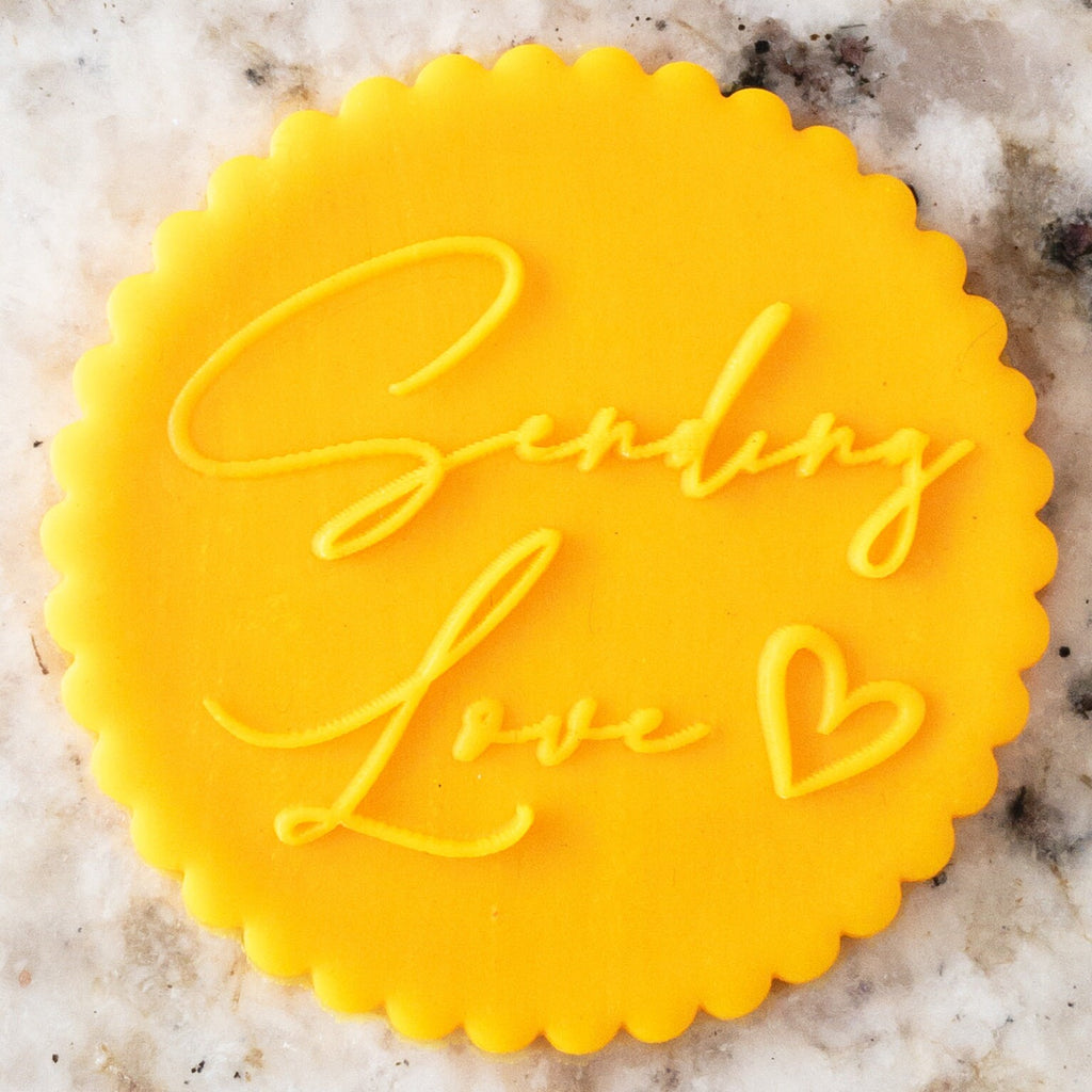 Sending Love Biscuit Cookie POPup Embosser Stamp