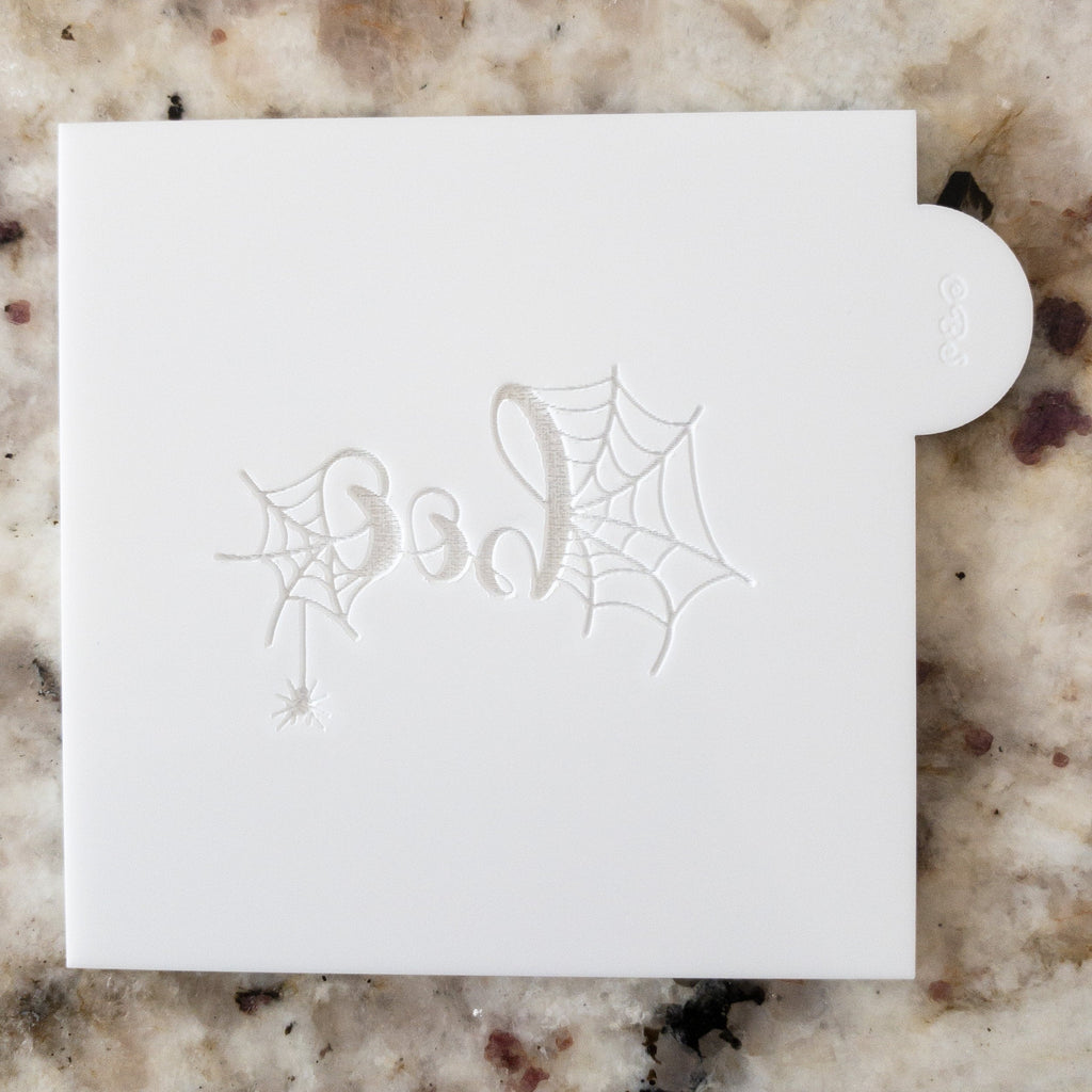 Boo with Spider Web POPup Embosser Cookie Biscuit Stamp    Halloween