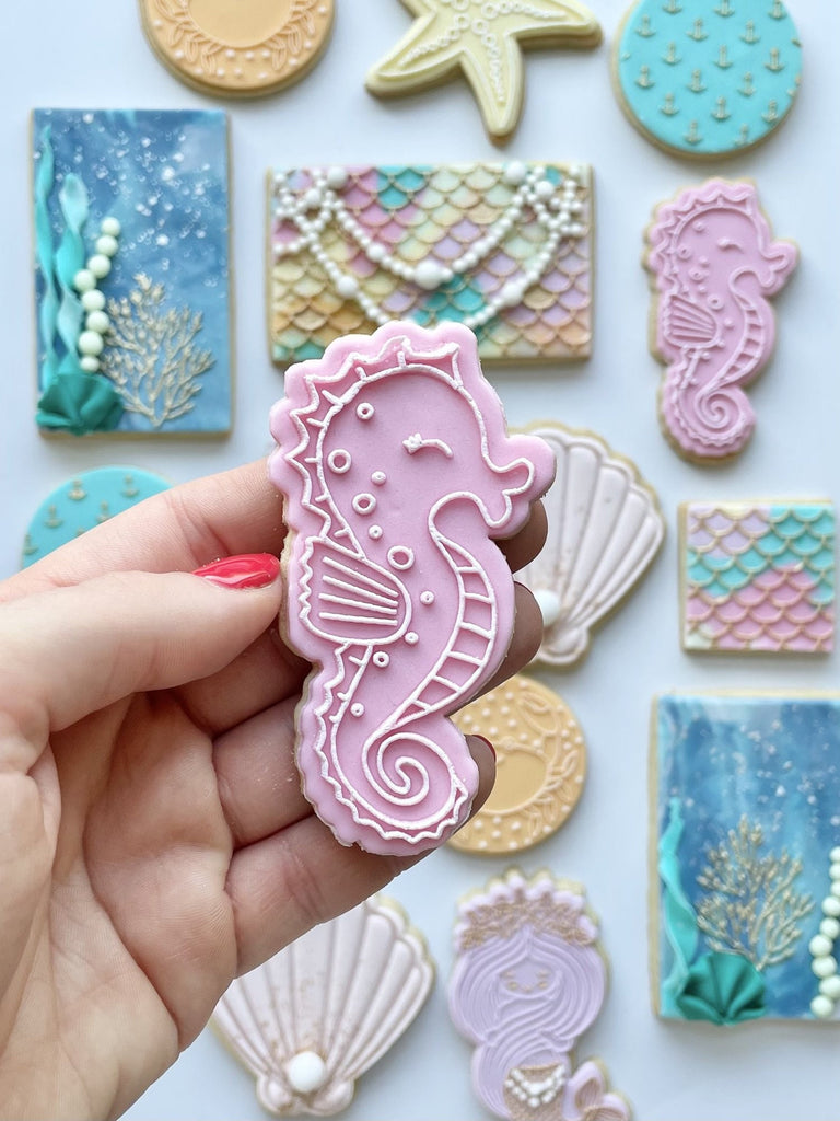 Seahorse Biscuit Cookie POPup Embosser Stamp & Cutter