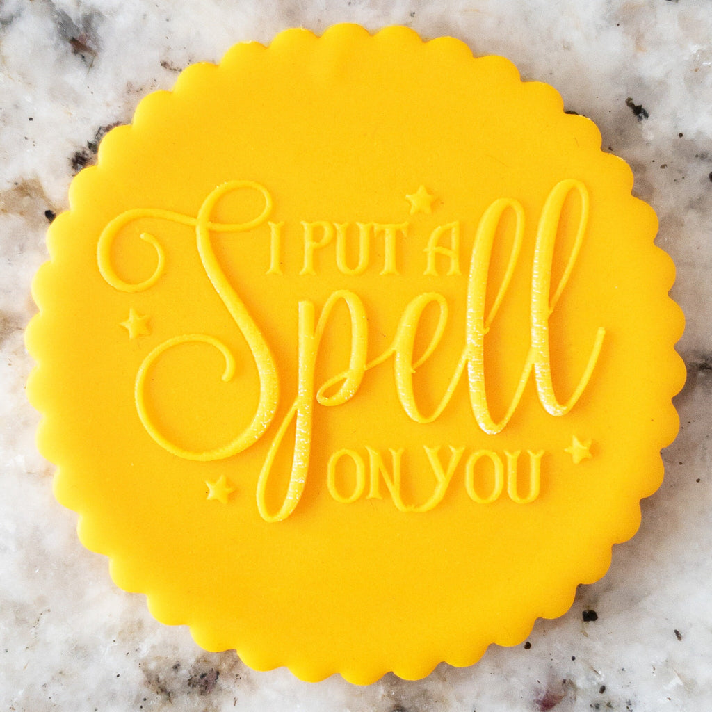 I Put A Spell On You POPup Embosser Cookie Biscuit Stamp    Halloween