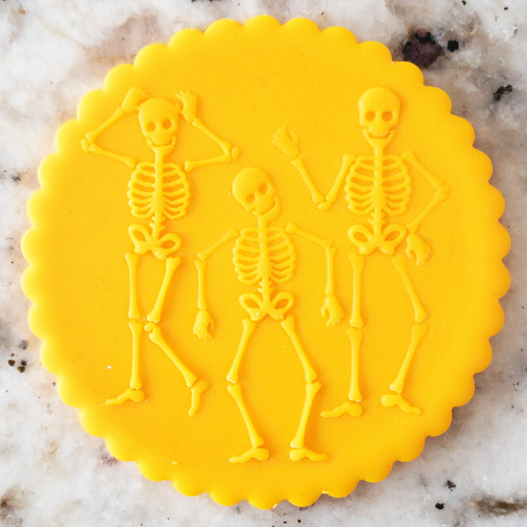 Dancing Skeletons POPup Embosser Cookie Biscuit Stamp    Halloween
