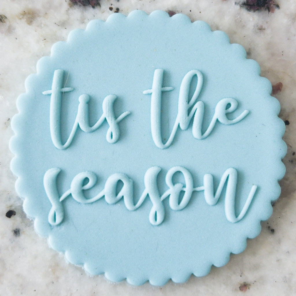 Tis The Season POPup Embosser Cookie Biscuit Stamp    Christmas