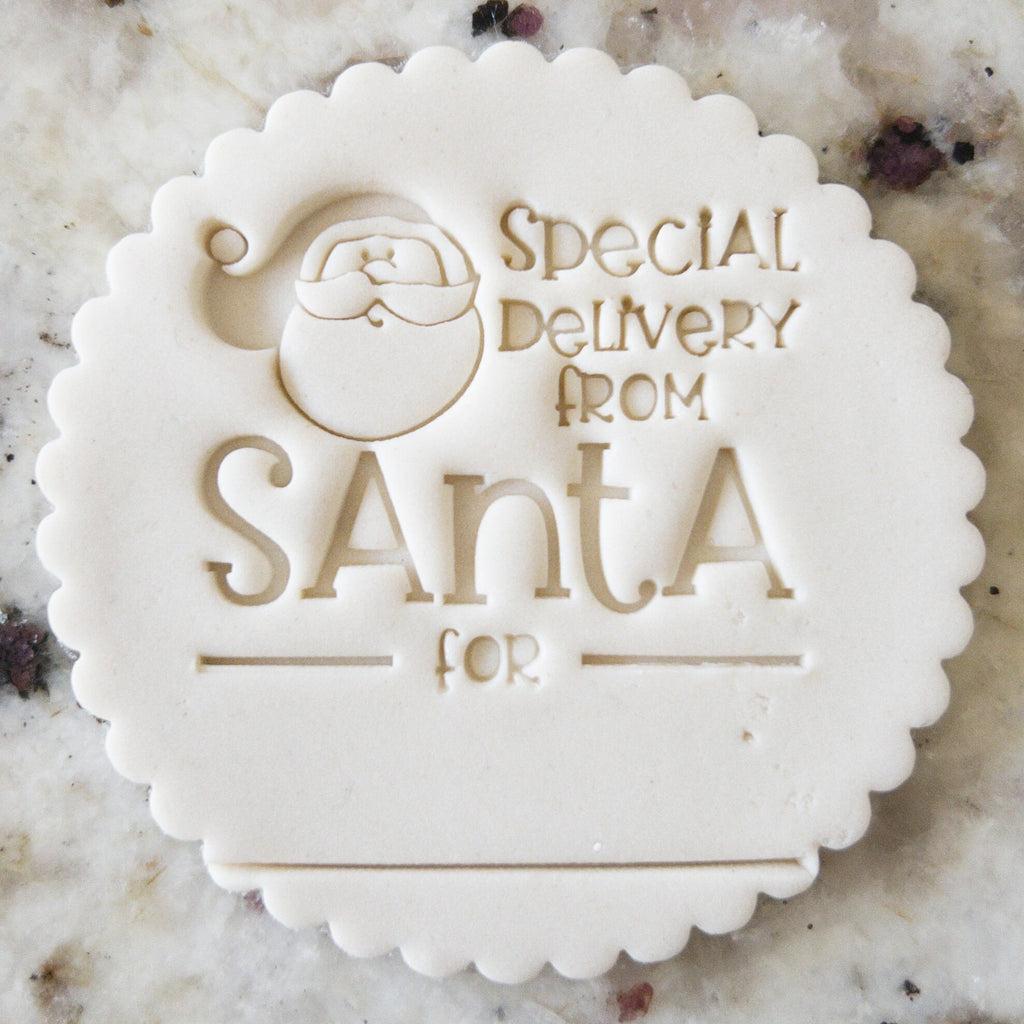 Special Delivery From Santa For Cookie Biscuit Stamp    Christmas