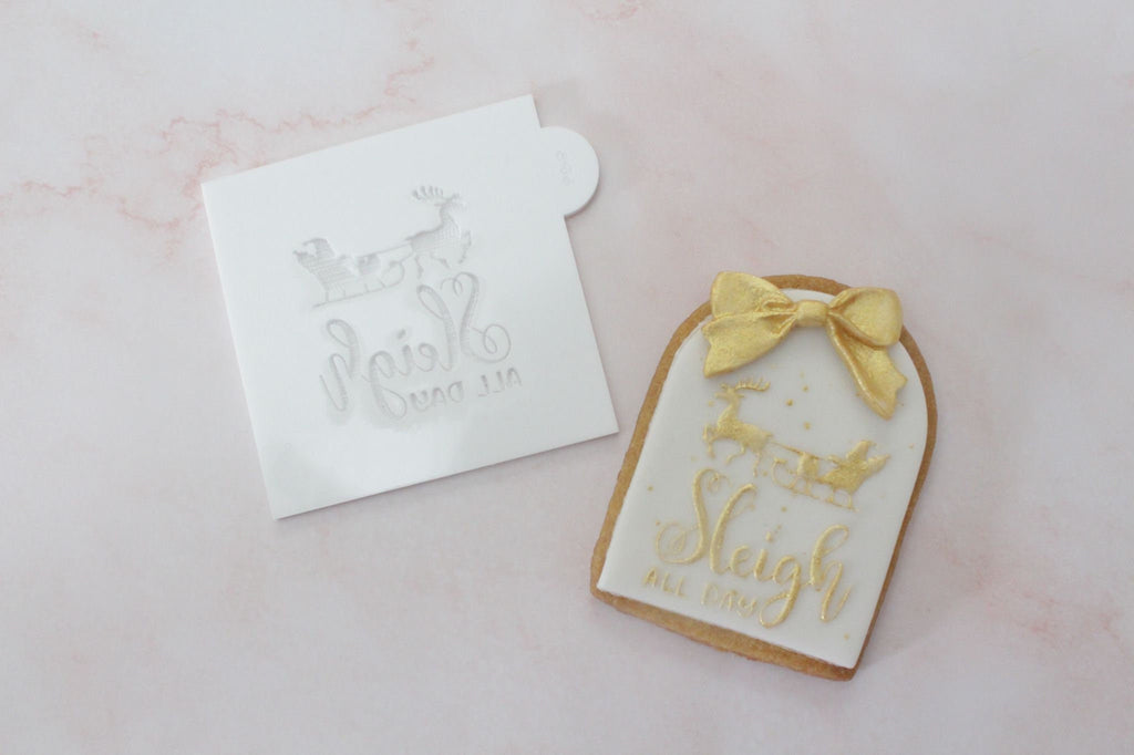 Sleigh All Day POPup Embosser Cookie Biscuit Stamp    Christmas