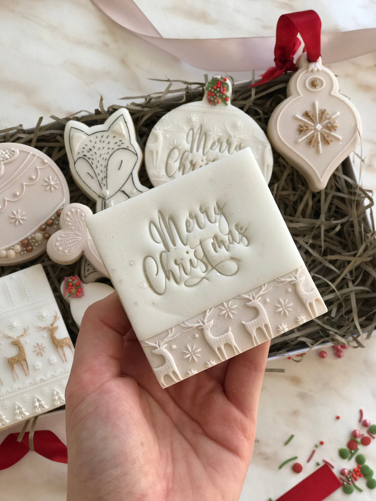 Christmas Decorative Pattern Biscuit Cookie POPup Embosser Stamp