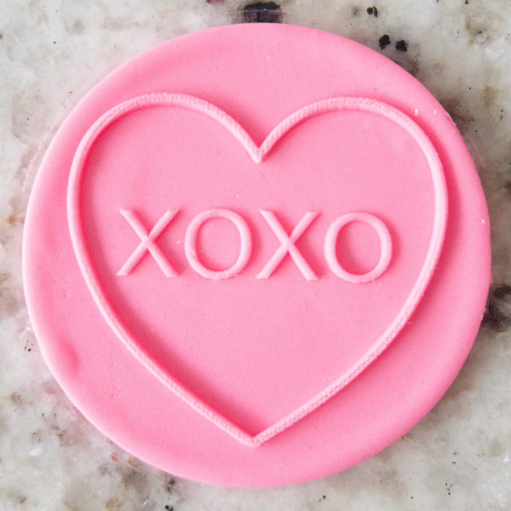 XOXO Love Heart POPup Embosser Cookie Biscuit Stamp    Valentines Day