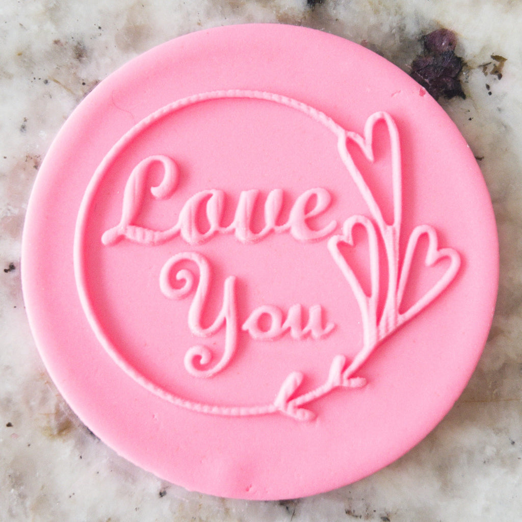 Love You POPup Embosser Cookie Biscuit Stamp    Valentines Day