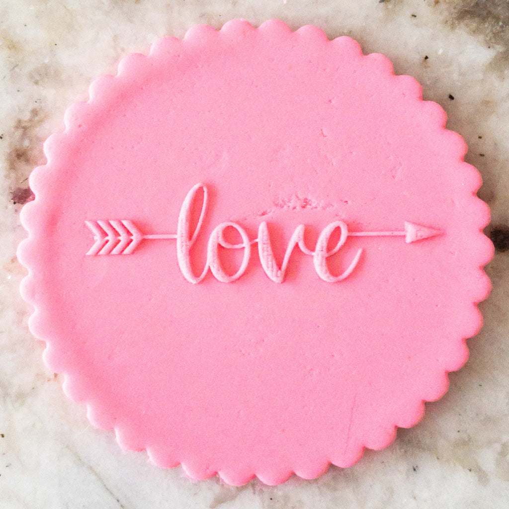 Love with Arrow POPup Embosser Cookie Biscuit Stamp    Valentines Day