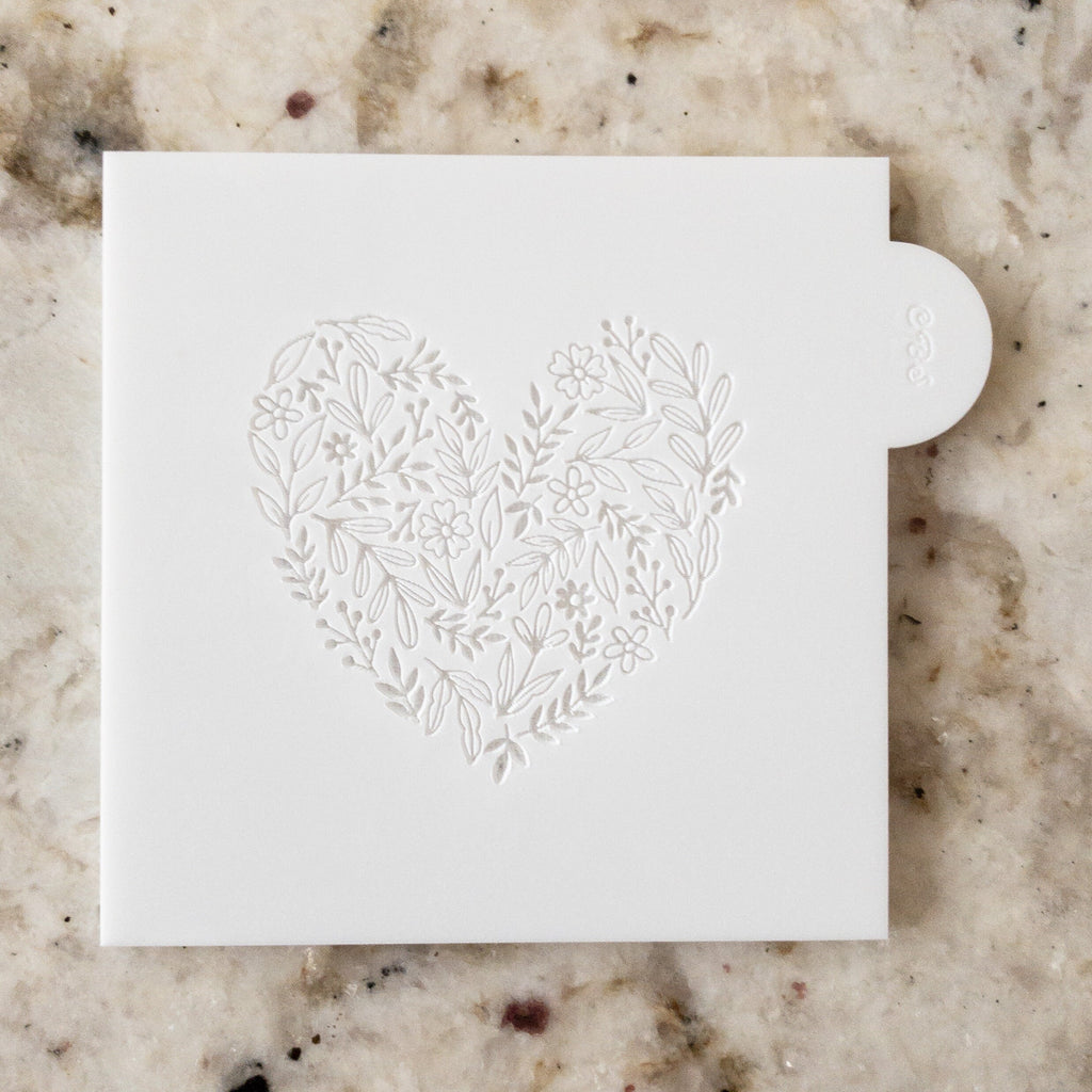Floral Detail Heart POPup Embosser Cookie Biscuit Stamp    Valentines Day