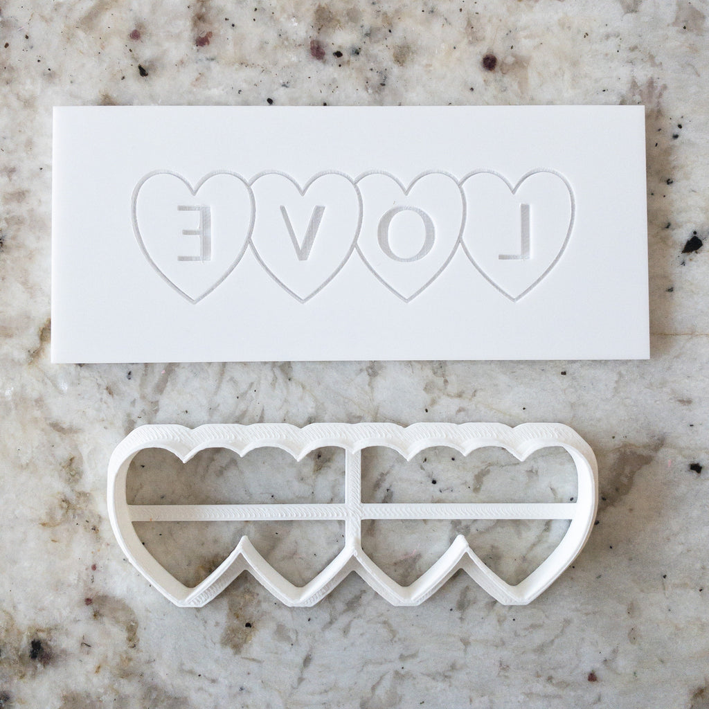 Love Hearts POPup Cookie Biscuit Cutter   Valentines Day