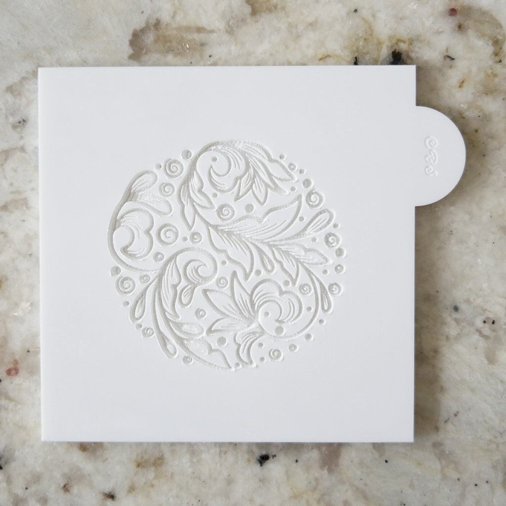 Swirly Leaf POPup Embosser Cookie Biscuit Stamp    Mothers Day