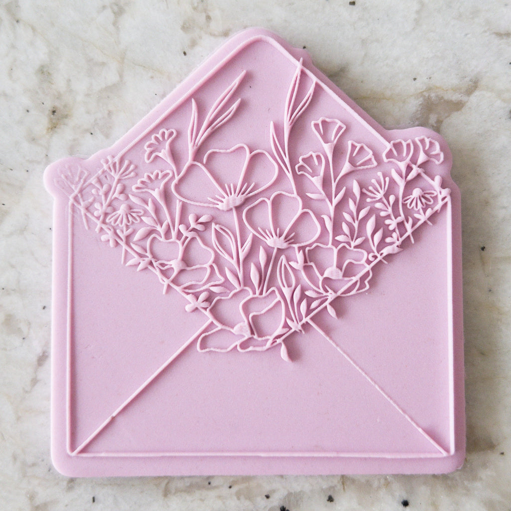 Floral Envelope Biscuit Cookie POPup & Cutter Embosser Stamp   Mothers Day