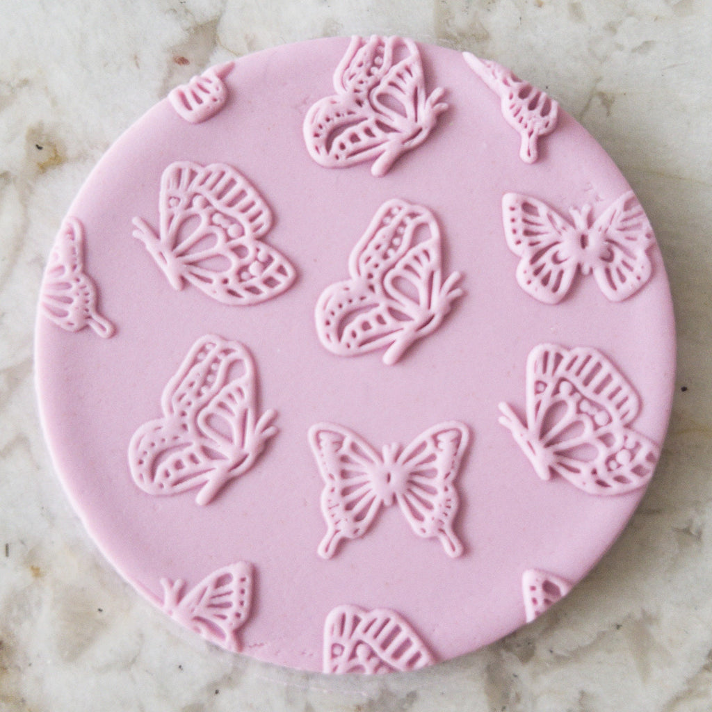 Butterfly Pattern Biscuit Cookie POPup Embosser Stamp   Mothers Day