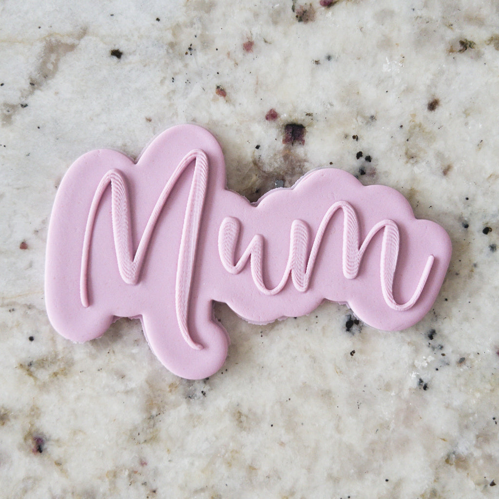 Mum Text Biscuit Cookie POPup & Cutter Embosser Stamp   Mothers Day
