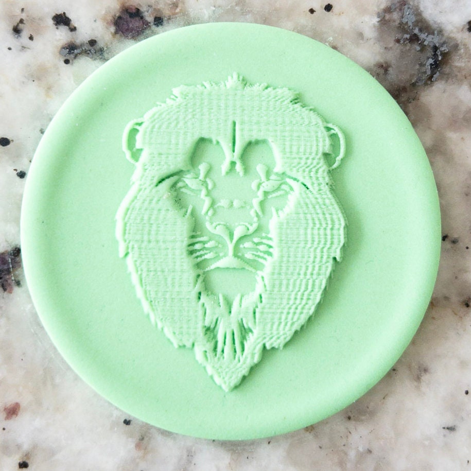 Lion Head POPup Embosser Cookie Biscuit Stamp