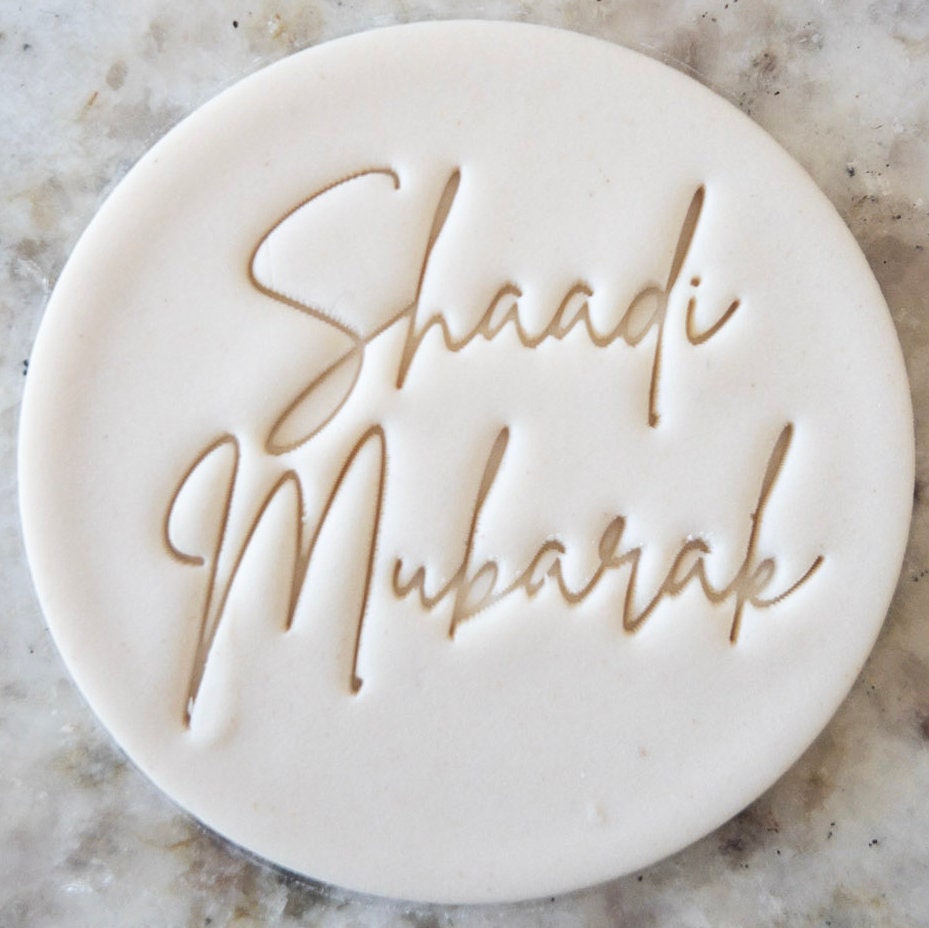 Shaadi Mubarak Cookie Biscuit Stamp    Wedding Clay