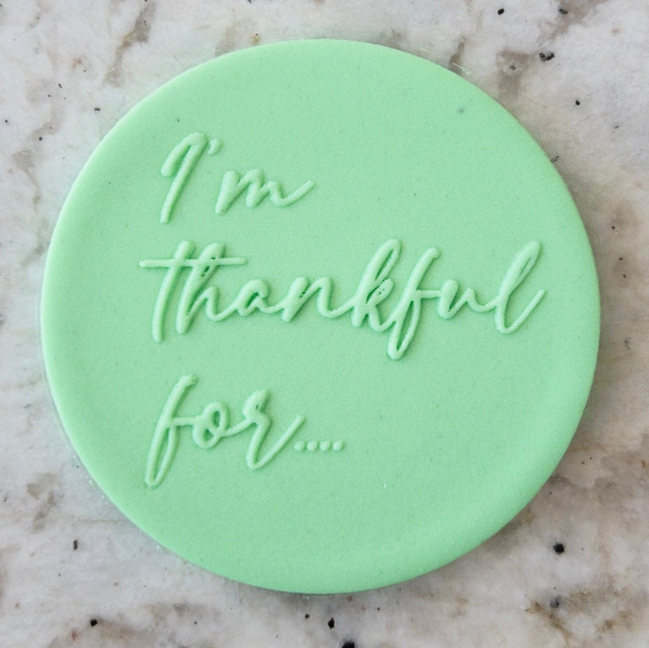 Im Thankful For Pumpkin POPup Embosser Cookie Biscuit Stamp   Thanksgiving