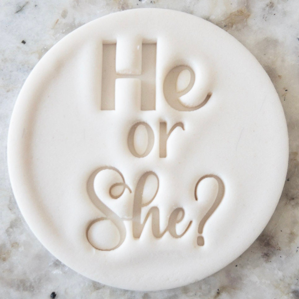 He Or She? Cookie Biscuit Stamp    Baby Clay