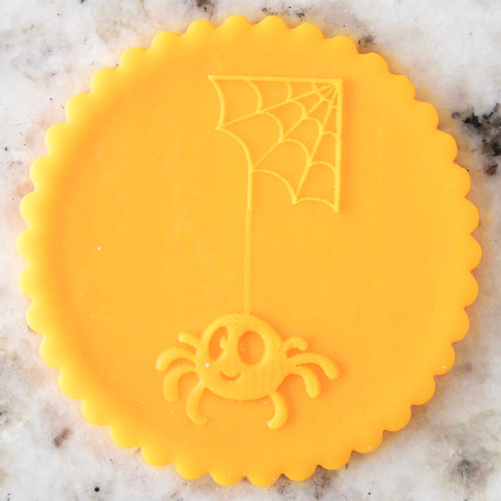 Cute Spider on Web Halloween POPup Embosser Cookie Biscuit Stamp