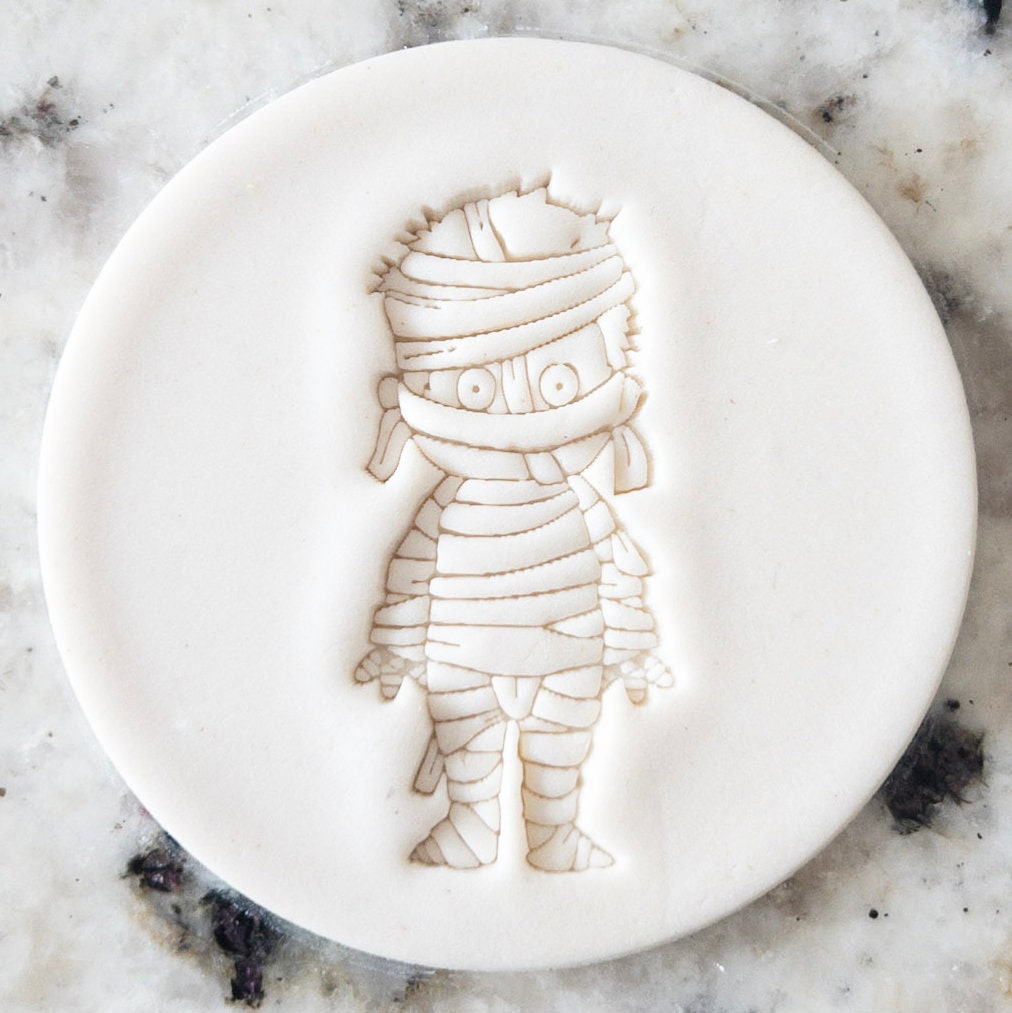 Scary Mummy Halloween Cookie Biscuit Stamp