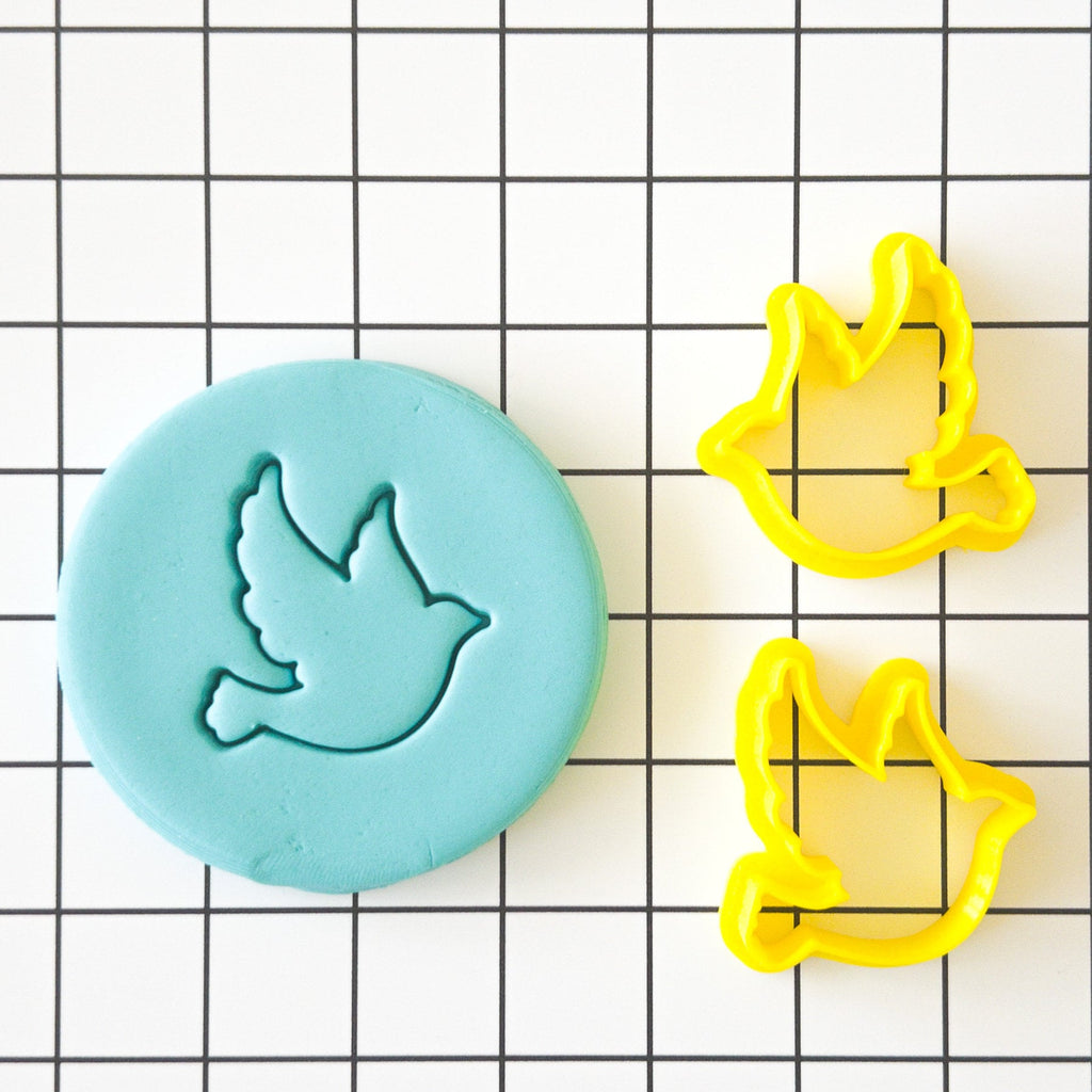 Dove 2 (Set of 2) Polymer Clay Cookie Biscuit Stamp Cutter