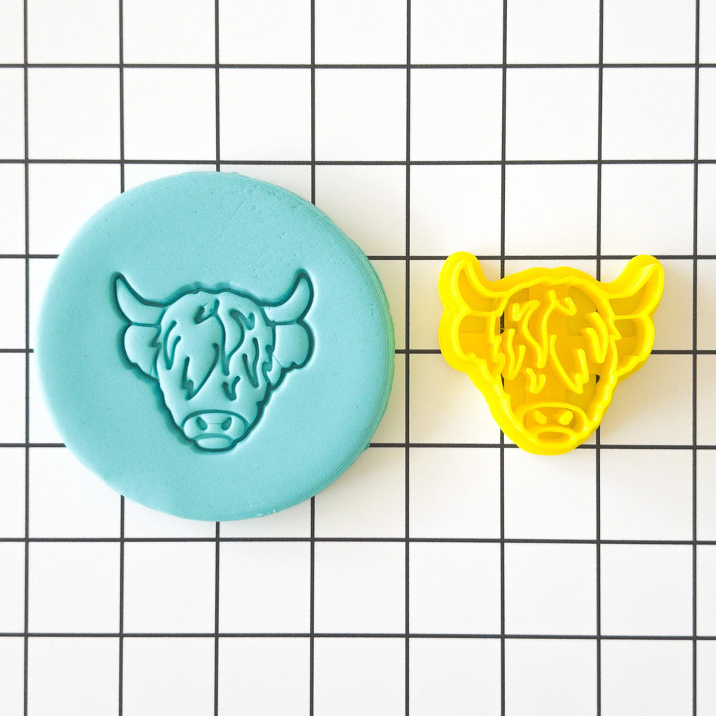Cow Face Polymer Clay Cookie Biscuit Stamp Cutter