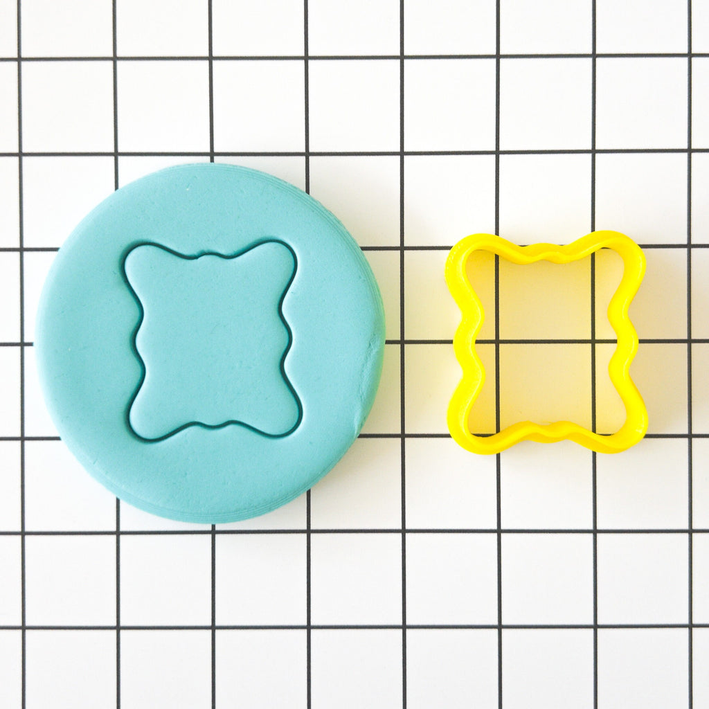 Wobble Rectangle Polymer Clay Cookie Biscuit Stamp Cutter