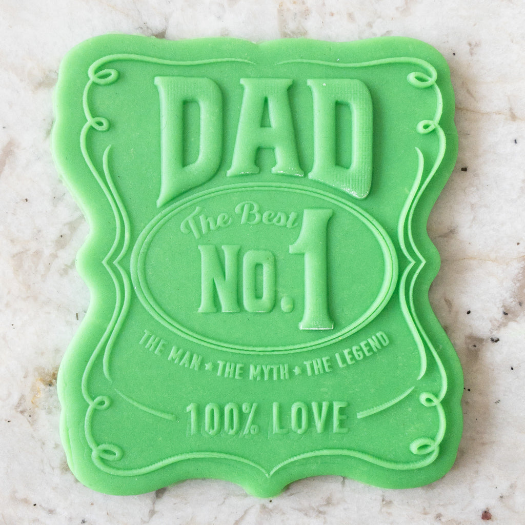 DAD JD Label Fathers Day Biscuit Cookie Fondant POPup & Cutter