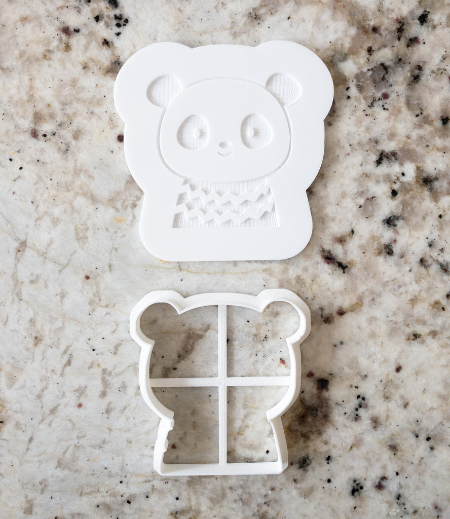 Boho Panda Cookie Biscuit POPup Stamp and Cutter